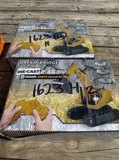 2 Remote Control Toy Excavator SOLD AS ONE LOT
