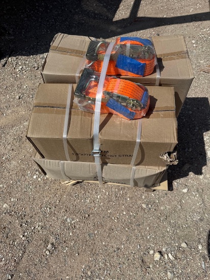 42 Ratchet Straps 32 - 2" x 27' 10 - 1.5" x 27' SOLD AS ONE LOT