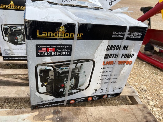 Unused Landhonor 3'' Semi Trash Gas Powered Pump SOLD ONE PER LOT