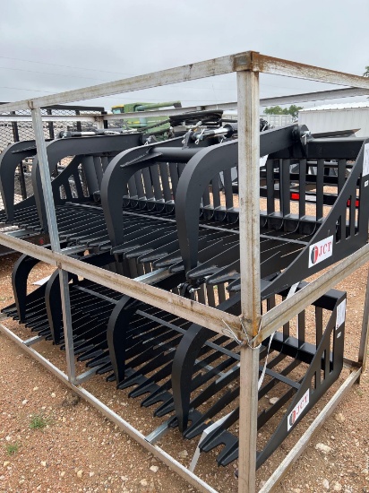 Unused 72'' Skid Steer Rock Bucket Grapple SOLD ONE PER LOT