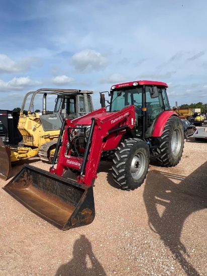 Mahindra 105S M Force 4WD Tractor with Mahindra 105SL Loader Seller States DEF Deleted and Cold Air/