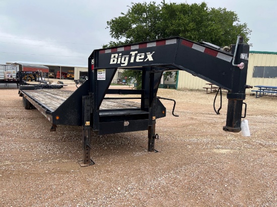 2017 BIg Tex 25 Gooseneck 35' Deck - 5' Mega Ramps 2 x 12,000lb Axles VIN 16VGX3525H6036186 NO TITLE