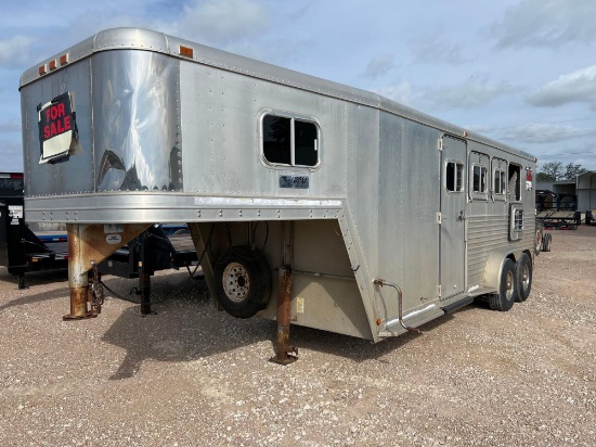 1994 Feather Light 4 Horse Slant Trailer Dressing Room VIN 17447 Title, $25 Fee SLOW TITLE