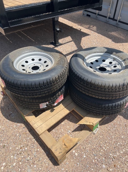 4 x Provider ST 225/75R15 - 10 Ply Trailer Tires on 5 on 5 Wheels FOUR TIMES THE MONEY MUST TAKE ALL