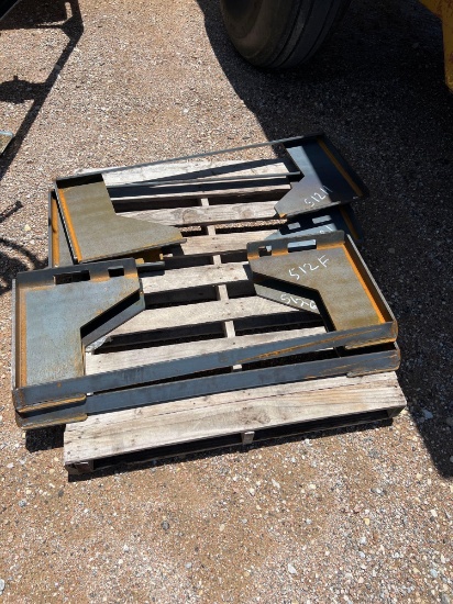 Blank Open Center Skid Steer Attachment Plate SOLD ONE PER LOT