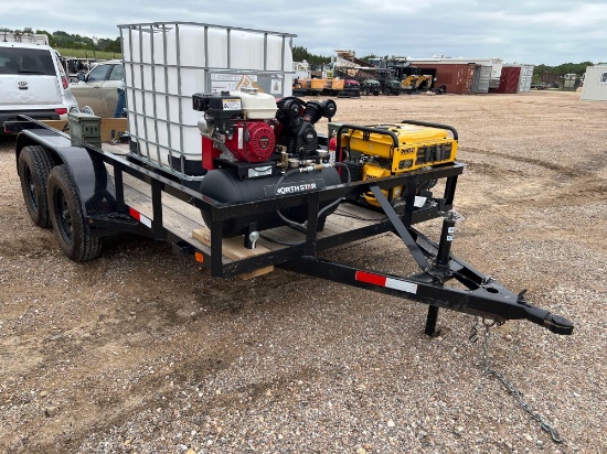 2024 C&M 77 x 12 Tandem Axle Trailer 1 - Gas Power Air Compressor 1 - Dewalt 8000 Generator and