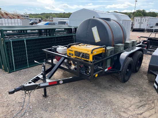 2024 C&M 5' x 10' Tandem Axle Trailer 1 - Dewalt 8000 Generator 1 - Honda Pressure Washer and 340