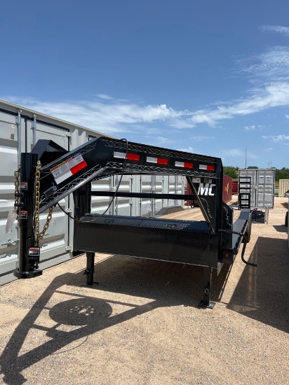 2025 MC Trailer 102 x 28' Drive Over Fender Equipment Trailer Stand Up Ramps 2 x 7,000lb Axles VIN
