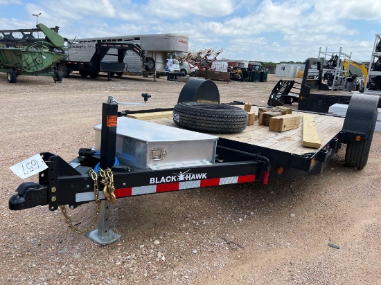 New 2025 Black Hawk 80'' x 14' Manual Tilt with Cushion Cylinder 1 - 7,000lb Axle Spare VIN 63252