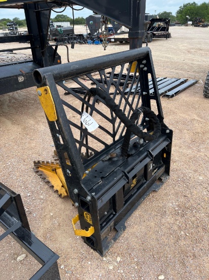 CL Fab EZ Puller Tree Puller with New Cylinders, Skid Steer mount. Heavy Duty American Made.
