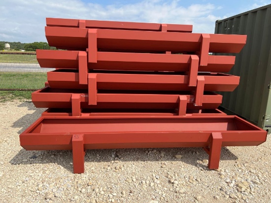 Unused 28'' x 10' Metal Feed Trough SOLD ONE PER LOT