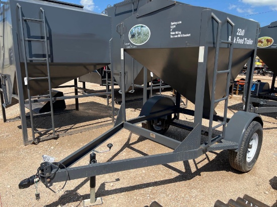 Industrias America Bulk Feed Trailer Holds 2,200lb Corn 1 x 3500lb Axle No Title