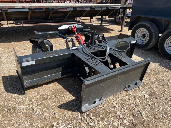 Industrias America BF O7 -- 7' Skid Steer Grader Blade with Castor Wheels