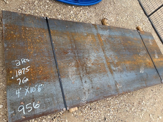 2 Sheets 4' x 10' x 6'' 7 Gauge Steel SOLD BY THE SHEET TWO TIMES THE MONEY MUST TAKE ALL