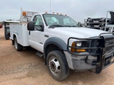 2005 Ford F450 Diesel Auto Transmission Service Bed with Crane 126XXX Miles VIN 33266 Title, $25 Fee