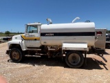 1995 Ford L8000 Water Truck- 8.3 Cummins Power 6 Speed Manual Transmission PTO Pump AGM Tank with