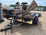 2012 C&M 76'' X 10' Tadem Axle Trailer Unused Big Bear Power RBS62 Brush Chipper VIN 01886 Title,