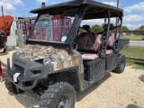2014 Polaris Ranger 800 EFI Camo Crew Power Steering Top Windshield Runs 1747 Hours VIN 08180