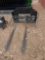 Used Hydraulic Adjustable Forks for Skid Steer - 60'' Forks One Hose Needs New End