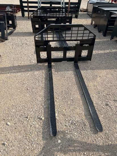Unused Skid Steer Pallet Fork with 60'' Forks SOLD ONE SET PER LOT