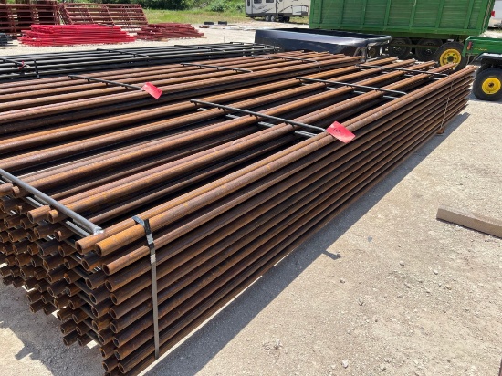 20 - 5 Rail 20' Heavy Wall Pipe Continous 47'' Tall Fence Panels SOLD BY THE PANEL 20 TIMES THE