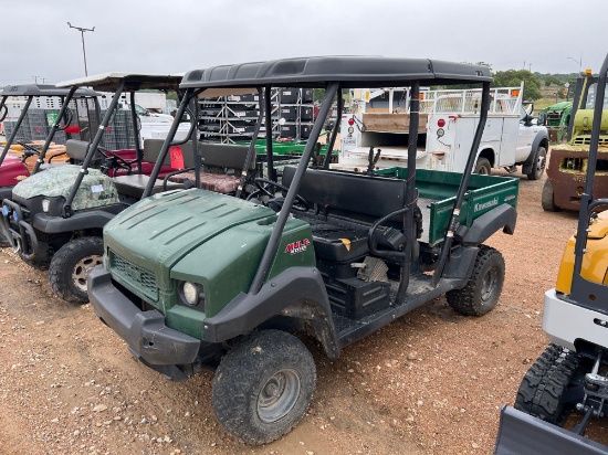 2012 Kawasaki 4010 Mule Crew 4WD Fuel Injected Power Steering 1188 Hours No Title