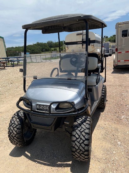 EZ Go Gas Powered Golf Cart Lifted. Top. Windshield. Rear Seat Runs