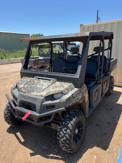 2013 Polaris 800 Camo Crew Power Steering. Metal Top 686 Hours VIN 93422 Title, $25 Fee