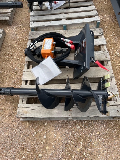 Unused Mini Excavator Post Hole Digger Hex Shaft with 12'' Bit SOLD ONE PER LOT