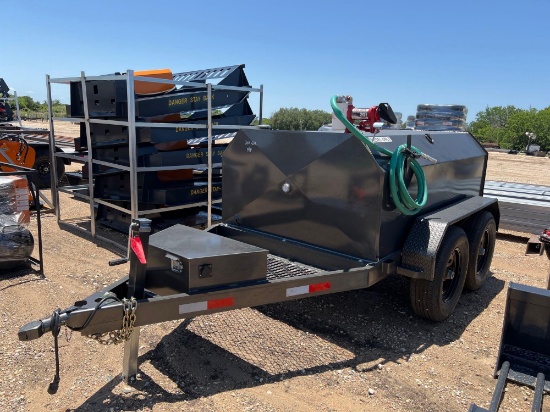 700 Gallon Fuel Trailer with 12 Volt 20 GPM Filrite Pump 2 x 6,000lb Axles No Title