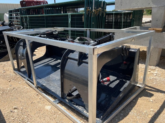 Unused 72'' Skid Steer Flat Bottom Grapple Bucket