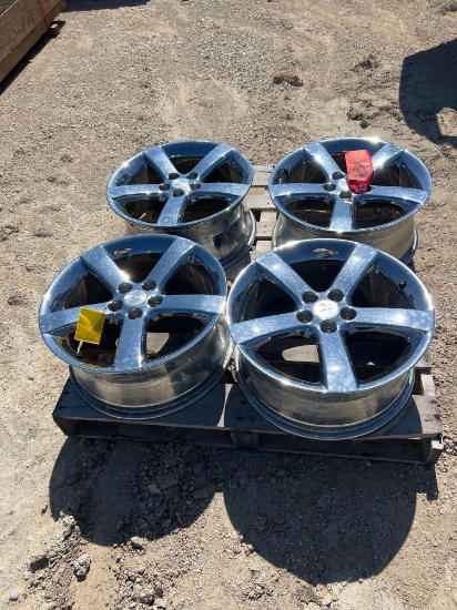 4 GM 5 Lug 18x8 Wheels 5 - 110mm Bolt Pattern SOLD AS ONE LOT