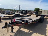 2025 HT 83'' x 20' Equipment Trailer 2 x 7,000lb Axles 16' Power Tilt 4' Stationary VIN 02808 MSO,
