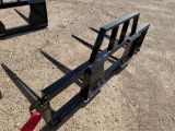 Unused Double Bale Hay Fork for Skid Steer