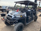 2016 Polaris 900 HO Crew Metal Top. Light Bar. Basket. Power Steering 1372 Hours VIN 22502 Title,