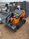 New Mini Skid Steer with Tracks Stand On Gas Powered