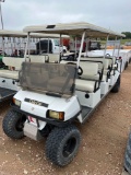 Club Car Golf Cart Gas Powered 3 Rows of Seats Plus Rear Facing Seat Runs No Title