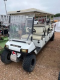 Club Car Golf Cart Gas Powered 3 Rows of Seats Plus Rear Facing Seat Runs No Title