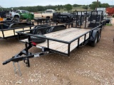 2025 Unused MC 83'' x 16' Utility Trailer Ramp Gate 2 x 3,500lb Axles One Brake VIN 92009 MSO, $25