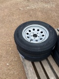 2 New Rambler St 205/75R 15 Trailer Tires on 5 on 5 Wheels TWO TIMES THE MONEY MUST TAKE ALL