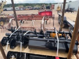 Unused Mini Excavator Attachment Set Includes 2 Buckets, Quick Hitch, Thumb, Ripper Rake and Post