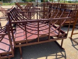 Unused Single Round Bale Feeder with Trough