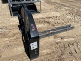 Unused Skid Steer Hydraulic Adjustable Pallet Forks with 60