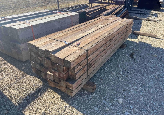 Bundle of 40 Pieces 4 x 4 x 8'+ Creosote Timbers SOLD AS ONE LOT ...