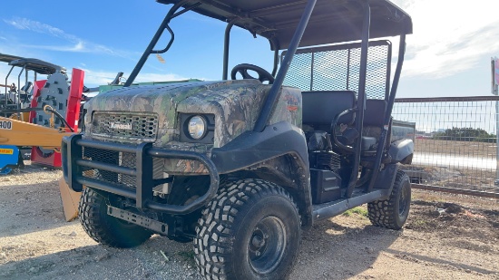 2019 Kawasaki Mule 4010 Crew Cab Fuel Injected - Power Steering 1900 Hours Runs and Drives VIN 13139