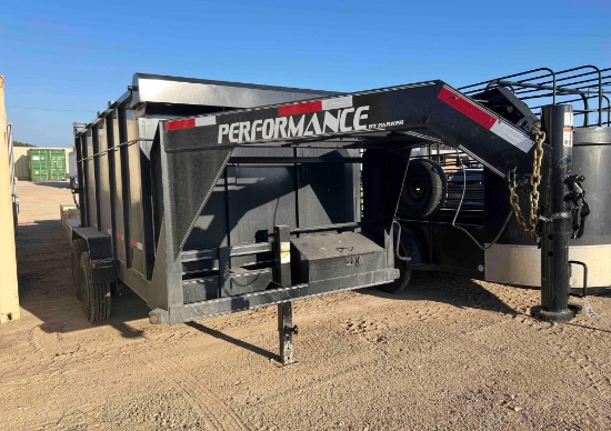 2024 Parker 12' Dump Trailer 57'' Sides 2 x 8,000lb Axles 17.5 Tires VIN 00151 MSO, $35 Fee Plus