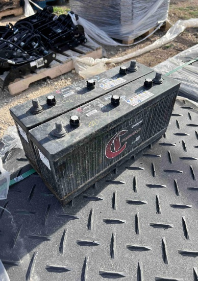 2- 6 Volt Batteries for John Deere Tractor Batteries have a 7/25 Date and are Fully Charged