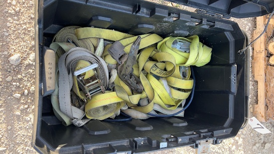 Stanley Tote with Several Used Ratchet Straps