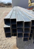 4 x 4 12 Ga Galvanized Square Tubing 20 Pieces - 26' - 9'' APPROX 595 FEET TOTAL SOLD BY THE BUNDLE