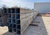 4 x 4 12 Ga Galvanized Square Tubing 20 Pieces - 26' - 4'' APPROX 525 FEET TOTAL SOLD BY THE BUNDLE